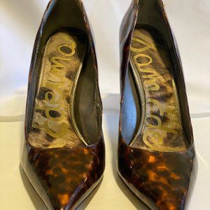 Sam Edelman Patent Tortoiseshell pumps size 8
